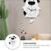 Horloges murales Vache Swing Horloge décorative suspendue ornement en forme de lumière décorations de maison pour la maison