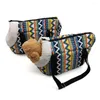 Mochila portátil para transportar cães e gatos, bolsa de armazenamento para animais de estimação quente ao ar livre, transporte vintage (tamanho S)