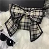 Canotte da donna Donna Bow Plaid Crop Top Vintage Y2k Canotta anni '90 Estetica Moda Streetwear 2000 Off Spalla Senza maniche Canotta Canotta 2024