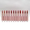 Rouge à lèvres rose mat, teintes longue durée, facile à porter, naturel, 12 couleurs, maquillage, vente en gros, Stick5046019