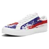 lage een ster 1910 Aangepaste schoenen skateboard schoenen liefhebbers diy schoenen Retro casual schoenen mannen vrouwen schoenen outdoor sneaker de Stars and the Stripes groot formaat eur 35-48