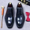 Kledingschoenen Echt leer heren Oxford merkontwerper Heren Zakelijk Formeel Brogue Vintage herenschoenen Chaussure Homme