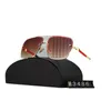 Sunglasses Designer Brand 2023 New Frameless Trimmed Box Men's and Women's Street Shooting Trendy Print Q51L