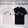 Fashion Casual Men's Monclair2024 Spring New Short-Sleeved Men's and Women's T-shirts 3D Letters