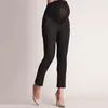 Women's Pants Pregnant Women Over Bump Soft Pregnancy Trouser Elastic Support Full Ankle Length Solid Lift Gift Maternity Black Office