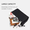 Storage Bag Black Zipper Cosmetic Bag Book Tote Large Nylon Bag Liner Waterproof Make up Toiletries Toolkit Organizer Insert Bag240102