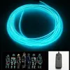 Flexibel 10 färger LED -remsljus för 300 cm El Wire Rope Tube Neon Cold Light Glow Party Auto bildekoration med 12V inverterare8794605