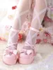 Kleid Schuhe Lolita Bowknot Zapatos Mujer Japan Stil Kawaii Runde Kappe Für Frauen Strap High Heels Frühling Tacones Chaussure Femme