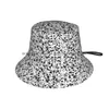 Bérets EFS Black Confetti Bucket Hat Sun Cap Gris Pliable Pêcheur en plein air