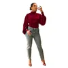 Women's Blouses Vintage Satin Silk Turtleneck Blouse Elegant Long Puff Sleeves Backless Top Shirts And Blusas Para Mujer