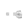 Stud Earrings 1/10 Carat Round Lab Grown Diamond In 10K White Gold For Women