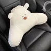 Seat Cushions Car Cartoon Bear Head Pillow Lumbar Female Neck Creative Cute P Interior Accessories Drop Delivery Otyp0