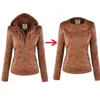 Faux Leather Jacket Women Basic Jacket Coat Female Winter Motorcycle Jacket PU Leather Suede Zipper Hoodies Outerwear 231229