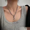 Anhänger Halsketten Mode Punk Hohl Liebe Herz Für Männer Frauen Minimalistischen Rock Choker Halskette Coole Schmuck Drop Lieferung Anhänger Ot1R5