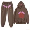 Sweats à capuche Rose Survêtements pour hommes Ensembles de créateurs Pantalons à capuche Veste Sweat-shirt décontracté Sp5der Young Thug 555555 Set Joggers Cheap Mac 1FAC HBNG