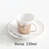 Creative Horse Anamorphic Cup Miroir Réflexion Colibri Tasse Café Thé Ensemble Avec Coaster 90ml220ml bouteille d'eau 240102