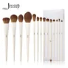 Jessup Makeup Brushes 14PCメイクアップブラシセット合成基礎ブラシパウダー輪郭アイシャドウライナーブレンディングハイライトT329240102