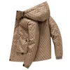Zimowa kurtka ciepła i gęsta kurtka z kapturem w kształcie litery B dla mężczyzn, zimna i modna marka dla mężczyzn