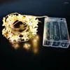 Strängar 2m/4m/6m stjärnor Fairy Lights For Bedroom String Batteridriven Adapter Christmas Garland Wedding Party Decoration Holiday