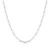 Kedjor PT950 Pure Platinum 950 Chain Women Gift Solid 1,1 mm pärlor STOR Vägglänk Halsband 16,9 '' till 17,7 ''