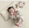 2738A Baby Pillows Korea Fashion born Double-sided Pillow Cotton Embroidery Breathable Pillow Machine Washing Flat Pillow 240102