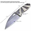 Heron 2440 G10 inlaid with Carbon Fiber Handle EDC Pocket Knife Camping Tactical Hunting Folding Knives