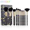 Set di pennelli per trucco Docolor Goth 12 pezzi Pennelli professionali per cipria, ombretto, fard, fondotinta, pennelli cosmetici professionali240102