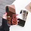 Note11 S Fashion Rose Gold Mirror Silicone Case مع Xiaomi Redmi Note 10 11 Pro 10S 11S 11pro 9 9S Back Cover Note10s 240102