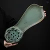 Tacki herbaty Japońskie serce Lotus Pour Tray Ceramiczne gospodarstwo domowe Vintage Water Stolik