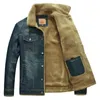 Giacca a vento da uomo in pile spesso caldo inverno giacca di jeans giacche da uomo capispalla jeans cappotto uomo multitasche abbigliamento da cowboy 240102