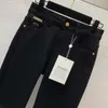 jeans da donna firmati abbigliamento di marca da donna Pantaloni in denim slim a gamba dritta elasticizzati decorativi con tasca con logo ricamato Jan 02