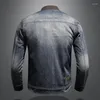 Jaquetas masculinas outono inverno quente denim jaqueta retro motocicleta punk streetwear casacos grossos masculino mais veet cowboy outwear