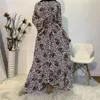 Ethnic Clothing Women Muslim Long Dress Loose Robe Casual Print Maxi Sundress 2024 Spring Ladies Imprime Marbre Vestidos Turkish