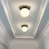 Lâmpada de parede escada lâmpadas teto nordic personalidade corredor e27 bola vidro luz casa decoração interior iluminação