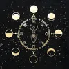 Siyah masa örtüleri tarot pıhtılaşma kartı kehanet cadılar bayramı masa örtüsü siyah altın moda dekorasyon simya sigil sunak astroloji