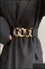 Mode Aessory Gold Chain Belt Elastic Sier Metal midjebälten för kvinnor Caiture Femme Stretch Cummerbunds Ladies Coat Ketting7304801