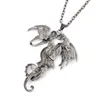 Pendant Necklaces ZXMJ Dragon Love Necklace Men Vintage Collares Bijoux For Women Jewelry Choker Gift