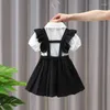 Kledingsets Kinderen Meisjes Mode Jurk Zomer Childrens Little College Style Prinses Set Rok Meisjes