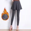 Pantalons pour femmes Automne Hiver Chaud Thermique Pantalon Serré Leggins Pantalones Streetwear 2024 Femmes Jupes Plissées Leggings Épaissi En Peluche