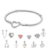 Femmes s925 argent bracelets porte-bonheur Logo conception bijoux chaîne ajustement P perles pour dame bricolage fabrication avec boîte originale 4423393