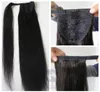 100 Human Hair Ponytails Dödverkar hår 20 22 tum 100g rak brasilianska indiska hårförlängningar fler färger6679371