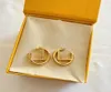 Womens Premium Gold Earring Designer Stud Earring Luxe Merk Letter Design Oorbellen Mode Dame Jewelry6415665