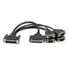 B44 male to 4 DB9 male+DB25 female with nut serial port connection cable, one pull multiple serial port RS232 interface cable