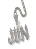 Hip Hop diamant lettre pendentif collier nom personnalisé pendentifs or argent plaqué hommes Bling bijoux cadeau 7239357