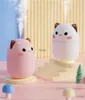 Humidifiers 250ml Cute Cat Air Humidifier Essential Oil Diffuse For Home Bedroom Car with Colorful Night Light Aroma Diffuser