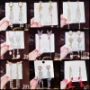 Koreanische ohrring Stil schmuck Frauen 925 Silber Nadel Zirkon Perle Valentinstag Mädchen Geschenk Aussage Ohrringe Großhandel ZZ