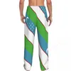 Heren Nachtkleding Oezbekistan Vlag 3D Casual Pyjamabroek Trekkoord Zakken Slaapbodems 2024 Mannelijke Gedrukt Losse Rechte Broek