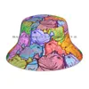 Berretti Ippopotamo Disco Cappello a secchiello Berretto da sole Ippopotamo Hippopottermiss Carino Africa Danza animale Danza Multicolor Multicolor