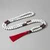 Ожерелья с подвесками OAIITE, 8 мм, натуральное белое бирюзовое ожерелье, женское матовое Пикассо, бисерное мужское модное классическое йога, исцеляющий энергетический камень