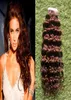 Skin weft tape hair extensions 100g Tape In Human Hair Deep Wave Remy Hair On Adhesives Tape PU Skin Weft Invisible 40pcs9784189